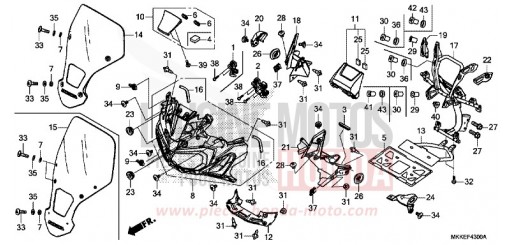 GAINE DE PROTECTION AVANT CRF1000AK de 2019